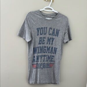 Top Gun You Can Be My Wingman Anytime Graphic T Shirt Gray Small